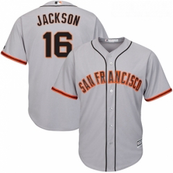 Youth Majestic San Francisco Giants 16 Austin Jackson Authentic Grey Road Cool Base MLB Jersey 