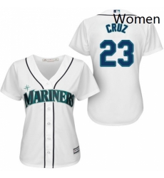 Womens Majestic Seattle Mariners 23 Nelson Cruz Replica White Home Cool Base MLB Jersey