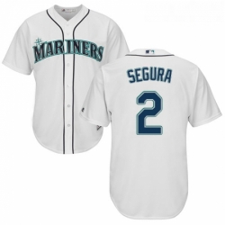 Youth Majestic Seattle Mariners 2 Jean Segura Replica White Home Cool Base MLB Jersey