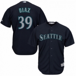 Youth Majestic Seattle Mariners 39 Edwin Diaz Replica Navy Blue Alternate 2 Cool Base MLB Jersey 