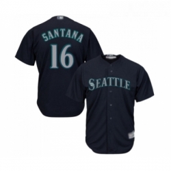 Youth Seattle Mariners 16 Domingo Santana Replica Navy Blue Alternate 2 Cool Base Baseball Jersey 