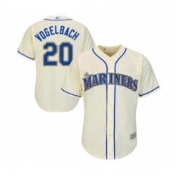 Youth Seattle Mariners 20 Dan Vogelbach Replica Cream Alternate Cool Base Baseball Jersey 