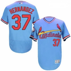 Mens Majestic St Louis Cardinals 37 Keith Hernandez Light Blue FlexBase Authentic Collection MLB JerseyCoopers