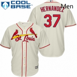 Mens Majestic St Louis Cardinals 37 Keith Hernandez Replica Cream Alternate Cool Base MLB Jersey