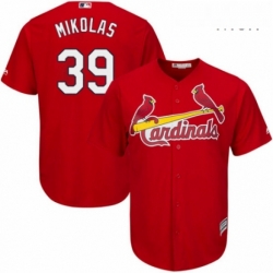 Mens Majestic St Louis Cardinals 39 Miles Mikolas Replica Red Cool Base MLB Jersey 