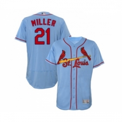 Mens St Louis Cardinals 21 Andrew Miller Light Blue Alternate Flex Base Authentic Collection MLB Jersey