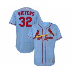 Mens St Louis Cardinals 32 Matt Wieters Light Blue Alternate Flex Base Authentic Collection Baseball Jersey