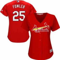 Womens Majestic St Louis Cardinals 25 Dexter Fowler Replica Red Alternate Cool Base MLB Jersey