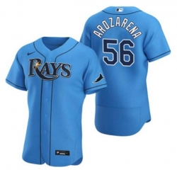 Men Tampa Bay Rays 56 Randy Arozarena Blue Flex Base Stitched Jersey