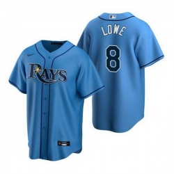 Men Tampa Bay Rays 8 Brandon Lowe Light Blue Cool Base Stitched Baseball Jersey