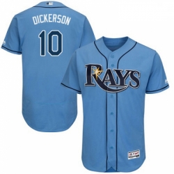 Mens Majestic Tampa Bay Rays 10 Corey Dickerson Alternate Columbia Flexbase Authentic Collection MLB Jersey