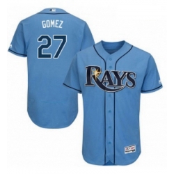 Mens Majestic Tampa Bay Rays 27 Carlos Gomez Columbia Alternate Flex Base Authentic Collection MLB Jersey