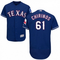 Mens Majestic Texas Rangers 61 Robinson Chirinos Royal Blue Alternate Flex Base Authentic Collection MLB Jersey