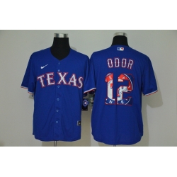 Rangers 12 Rougned Odor Royal 2020 Nike Cool Base Fashion Jersey