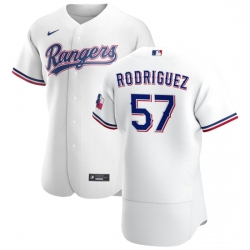 Texas Rangers 57 Joely Rodriguez Men Nike White Home 2020 Authentic Player MLB Jersey