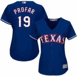 Womens Majestic Texas Rangers 19 Jurickson Profar Authentic Royal Blue Alternate 2 Cool Base MLB Jersey