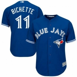 Blue Jays 11 Bo Bichette Blue Cool Base Jersey