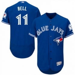 Mens Majestic Toronto Blue Jays 11 George Bell Royal Blue Alternate Flex Base Authentic Collection MLB Jersey