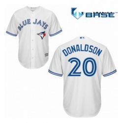 Mens Majestic Toronto Blue Jays 20 Josh Donaldson Replica White Home MLB Jersey