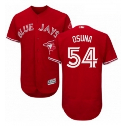 Mens Majestic Toronto Blue Jays 54 Roberto Osuna Scarlet Flexbase Authentic Collection Alternate MLB Jersey