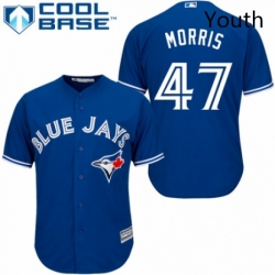 Youth Majestic Toronto Blue Jays 47 Jack Morris Authentic Blue Alternate MLB Jersey 