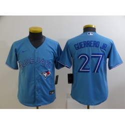 Youth Nike Toronto Blue Jays #27 Vladimir Guerrero Jr. Blue Stitched Baseball Jersey