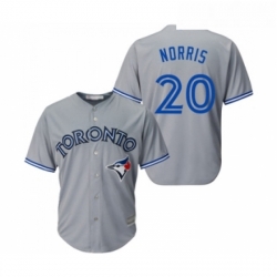 Youth Toronto Blue Jays 20 Bud Norris Replica Grey Road Baseball Jersey 