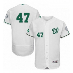 Mens Majestic Washington Nationals 47 Gio Gonzalez White Celtic Flexbase Authentic Collection MLB Jersey