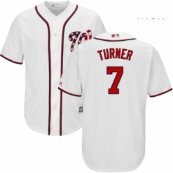 Mens Majestic Washington Nationals 7 Trea Turner Replica White Home Cool Base MLB Jersey