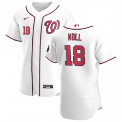 Washington Nationals 18 Jake Noll Men Nike White Home 2020 Authentic Player MLB Jersey