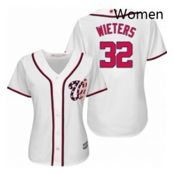 Womens Majestic Washington Nationals 32 Matt Wieters Authentic White Home Cool Base MLB Jersey