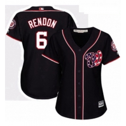 Womens Majestic Washington Nationals 6 Anthony Rendon Authentic Navy Blue Alternate 2 Cool Base MLB Jersey