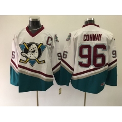 Ducks 96 Charlie Conway White CCM Jersey