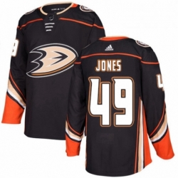 Mens Adidas Anaheim Ducks 49 Max Jones Premier Black Home NHL Jersey 