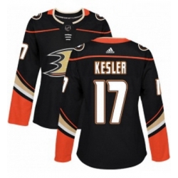 Womens Adidas Anaheim Ducks 17 Ryan Kesler Authentic Black Home NHL Jersey 