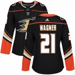 Womens Adidas Anaheim Ducks 21 Chris Wagner Premier Black Home NHL Jersey 