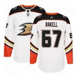 Youth Adidas Anaheim Ducks 67 Rickard Rakell Authentic White Away NHL Jersey 