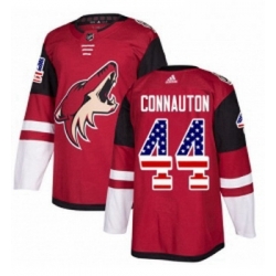 Youth Adidas Arizona Coyotes 44 Kevin Connauton Authentic Red USA Flag Fashion NHL Jersey 