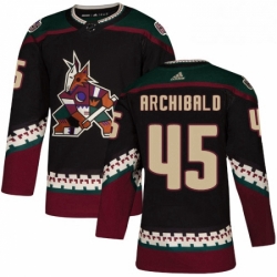 Youth Adidas Arizona Coyotes 45 Josh Archibald Premier Black Alternate NHL Jersey 