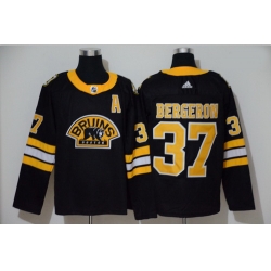 Bruins 37 Patrice Bergeron Black 3rd Adidas Jersey