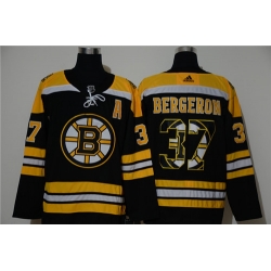 Bruins 37 Patrice Bergeron Black Adidas Fashion Jersey