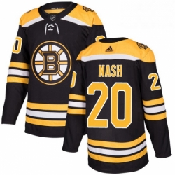 Mens Adidas Boston Bruins 20 Riley Nash Authentic Black Home NHL Jersey 