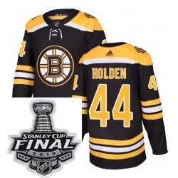 Mens Adidas Boston Bruins 44 Nick Holden Authentic Black Home NHL Jersey