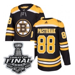 Mens Adidas Boston Bruins 88 David Pastrnak Authentic Black Home NHL Jersey