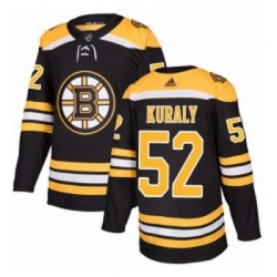 Youth Adidas Boston Bruins 52 Sean Kuraly Authentic Black Home NHL Jersey 