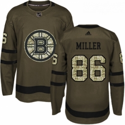 Youth Adidas Boston Bruins 86 Kevan Miller Premier Green Salute to Service NHL Jersey 