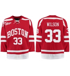 Boston University Terriers BU 33 Colin Wilson Red Stitched Hockey Jersey