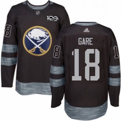 Mens Adidas Buffalo Sabres 18 Danny Gare Authentic Black 1917 2017 100th Anniversary NHL Jersey 