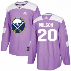 Mens Adidas Buffalo Sabres 20 Scott Wilson Authentic Purple Fights Cancer Practice NHL Jersey 