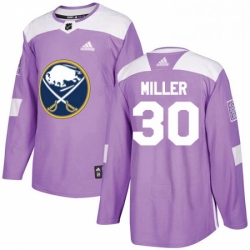 Mens Adidas Buffalo Sabres 30 Ryan Miller Authentic Purple Fights Cancer Practice NHL Jersey 